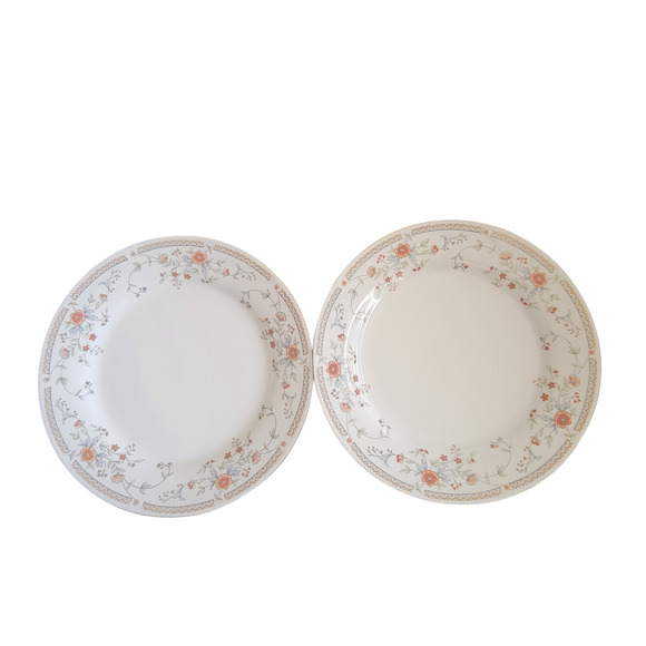 Vintage Fine Porcelain by Northridge China Bright White Floral Design Set of 2 - Picture 2 of 12